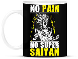 printfashion No pain, no Super Saiyan - Dragon ball - Bögre - Fekete (1480414)