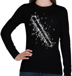 printfashion Furulya - Női hosszú ujjú póló - Fekete (9177681)