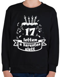 printfashion 17 lettem - Gyerek pulóver - Fekete (2495954)