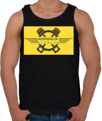 printfashion Autószerelők királya - Férfi atléta - Fekete (6563129)