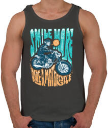 printfashion Motoros mosoly - Férfi atléta - Sötétszürke (81589)