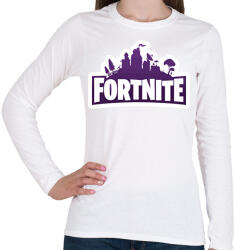 printfashion Fortnite - Női hosszú ujjú póló - Fehér (1955427)