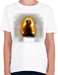 printfashion monkey monk - Gyerek póló - Fehér (15976737)