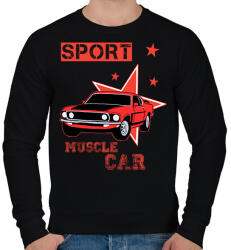 printfashion Muscle car - Férfi pulóver - Fekete (13036142)