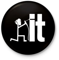 printfashion Weld it - Kitűző, hűtőmágnes - Fekete (13731020)