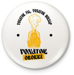 printfashion Vonatok ma, holnap, örökké - Kitűző, hűtőmágnes - Fehér (7685453)