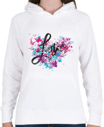 printfashion Love - Női kapucnis pulóver - Fehér (1576730)