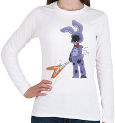 printfashion withered bonnie - Női hosszú ujjú póló - Fehér (15147276)
