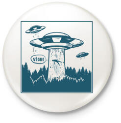 printfashion Végre - UFO - Kitűző, hűtőmágnes - Fehér (8751165)