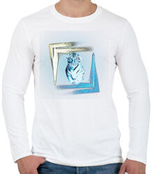 printfashion colorfulltiger - Férfi hosszú ujjú póló - Fehér (1531095)