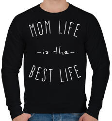 printfashion mom life is best life 2 - Férfi pulóver - Fekete (6974383)
