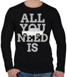 printfashion All you need is Trabant - Férfi hosszú ujjú póló - Fekete (9958170)
