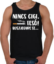 printfashion Nincs cigi, Tesó! Buszjegyre se. . . - Férfi atléta - Fekete (16407974)