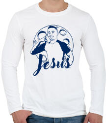 printfashion Jesus - Férfi hosszú ujjú póló - Fehér (1691164)