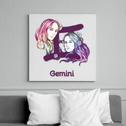printfashion Gemini színes - Vászonkép - Fehér (6640601)