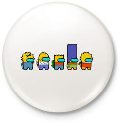 printfashion Among Simpsons - Kitűző, hűtőmágnes - Fehér (4612143)