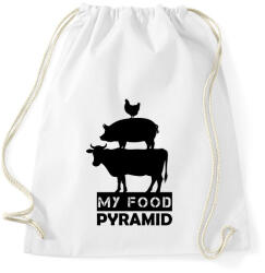printfashion My food pyramid - Sportzsák, Tornazsák - Fehér (8202755)