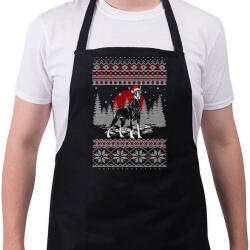 printfashion Dobermann karácsony mintás - Kötény - Fekete (4918926)
