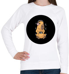 printfashion Gamer capybara - Női pulóver - Fehér (13401627)