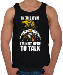 printfashion Nem beszélgetni jöttem! - Férfi atléta - Fekete (520123)