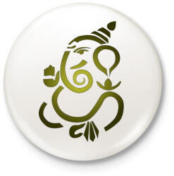 printfashion Indiai elefánt - Kitűző, hűtőmágnes - Fehér (3081308)