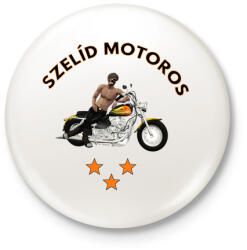 printfashion SZELÍD MOTOROS - Kitűző, hűtőmágnes - Fehér (3080597)