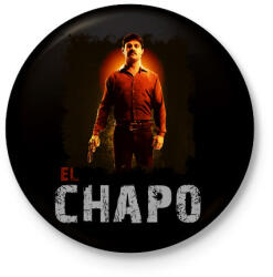 printfashion el chapo - Kitűző, hűtőmágnes - Fekete (3103935)