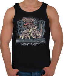 printfashion Night Party T-rex - Férfi atléta - Fekete (2883274)