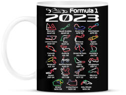 printfashion Formula 1 versenynaptár 2023 02 - Bögre - Fekete (11766458)
