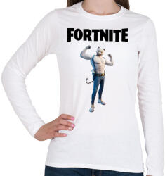 printfashion Fortnite Ghost Meowscles - Női hosszú ujjú póló - Fehér (2443968)