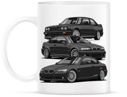 printfashion Bmw kupé evolúció - Bögre - Fehér (14782948)