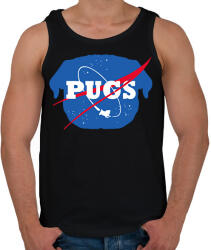 printfashion Nasa mopsz - Férfi atléta - Fekete (2306991)