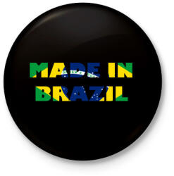 printfashion Made in Brazil - Kitűző, hűtőmágnes - Fekete (3101598)