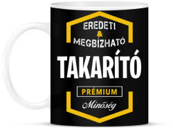 printfashion Takarító prémium minőség - Bögre - Fekete (1469289)