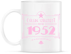 printfashion csillag-1952-pink - Bögre - Fehér (790794)