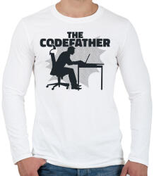 printfashion The Codefather - Férfi hosszú ujjú póló - Fehér (7625709)