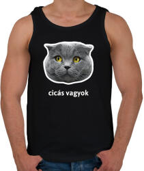 printfashion cicás vagyok - Férfi atléta - Fekete (10146209)