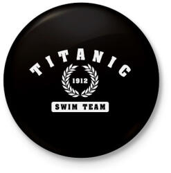 printfashion titanic-swim-team-white - Kitűző, hűtőmágnes - Fekete (3093850)