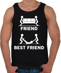 printfashion Friend - Best friend (white) - Férfi atléta - Fekete (13492707)