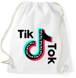 printfashion Tik Tok - Sportzsák, Tornazsák - Fehér (5379911)