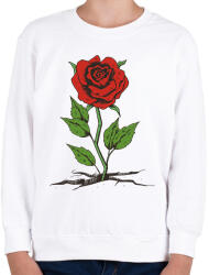 printfashion Rózsa - Gyerek pulóver - Fehér (6159967)