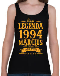 printfashion Ez a legenda 1994 március 30-án született - Női atléta - Fekete (1216898)