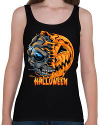 printfashion Félig koponya, félig tök - Női atléta - Fekete (5549788)