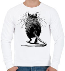 printfashion Patkány rajz - Férfi pulóver - Fehér (16685938)