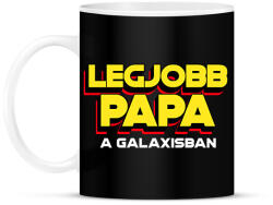 printfashion LEGJOBB PAPA A GALAXISBAN - Bögre - Fekete (11572343)