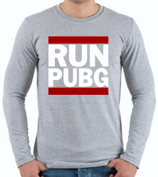 printfashion RUN PUBG - Férfi hosszú ujjú póló - Sport szürke (1274199)