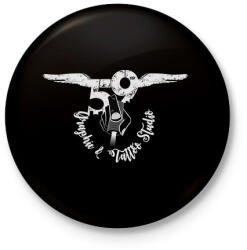 printfashion tattoologo2 - Kitűző, hűtőmágnes - Fekete (3093199)