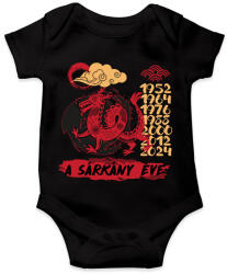 printfashion A sárkány éve - Baba Body - Fekete (7613710)