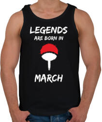 printfashion Naruto szülinap - Március - Férfi atléta - Fekete (2700010)