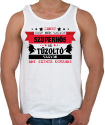 printfashion Tűzoltó szuperhős - Férfi atléta - Fehér (10745928)